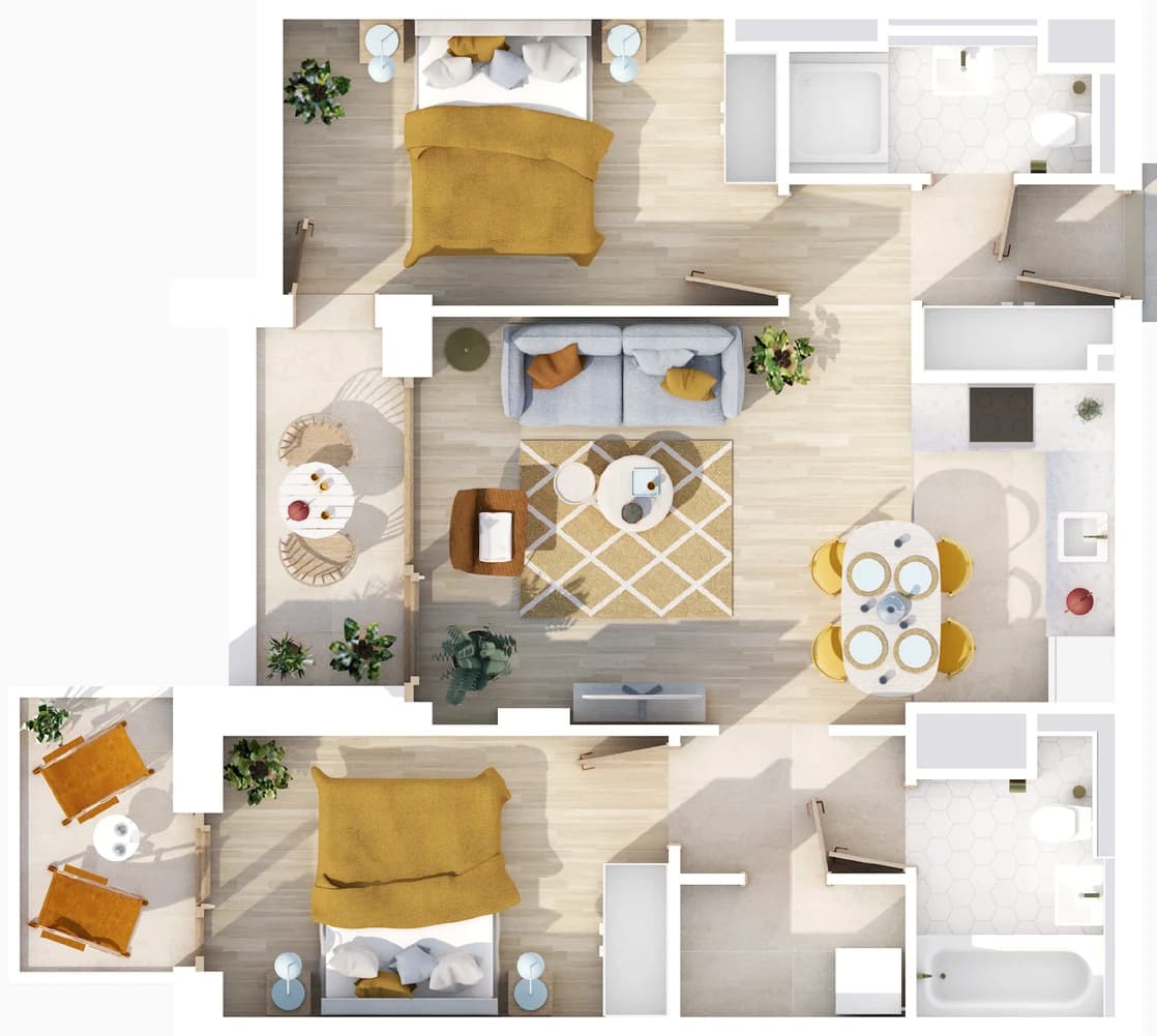 Floor plan of apartment 003