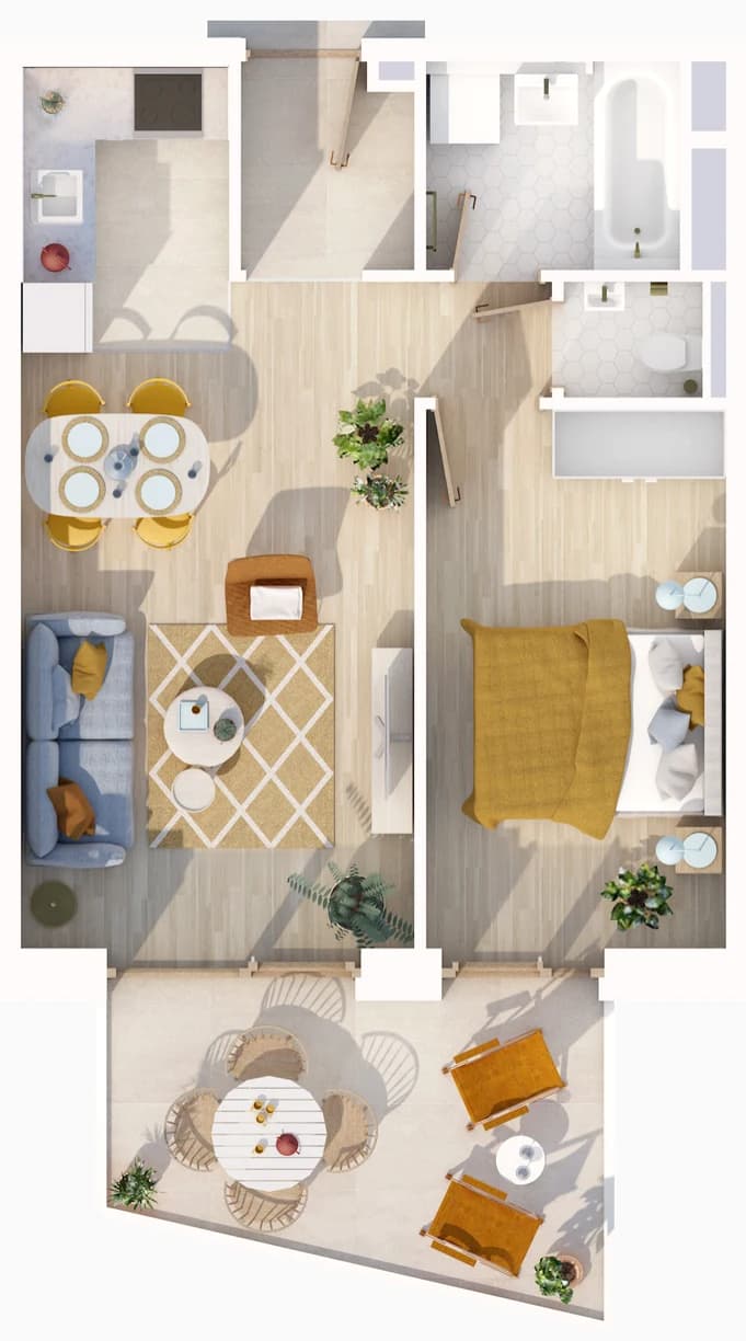 Floor plan of apartment 005