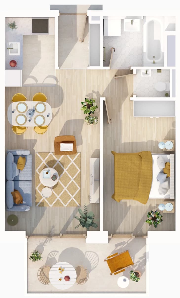 Floor plan of apartment 006