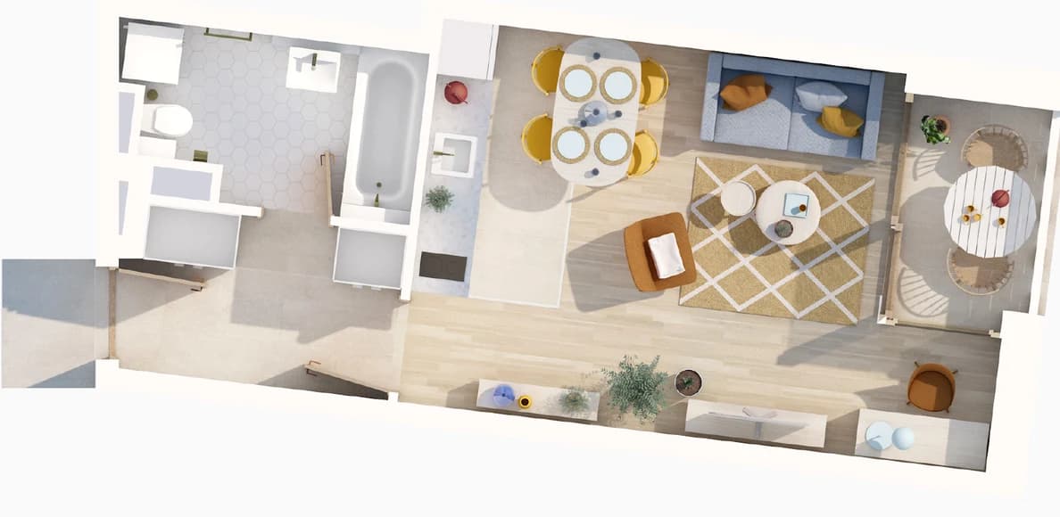 Floor plan of apartment 103