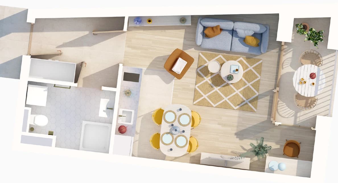 Floor plan of apartment 201