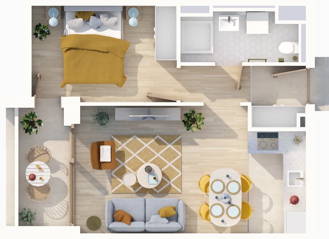 Floor plan of apartment 207