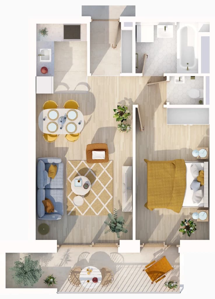 Floor plan of apartment 310