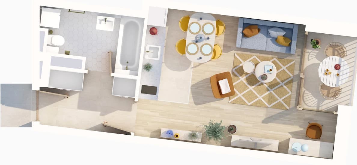 Floor plan of apartment 403