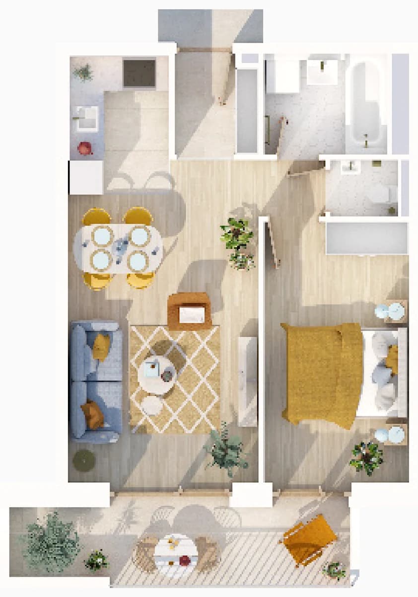 Floor plan of apartment 507