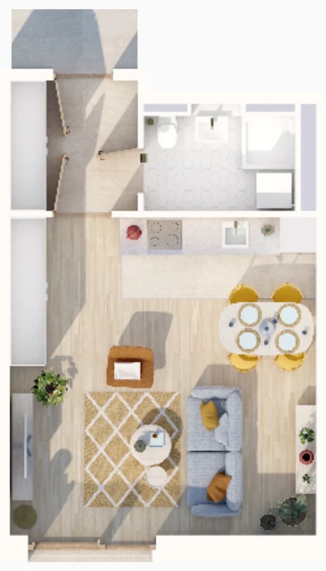 Floor plan of apartment 701