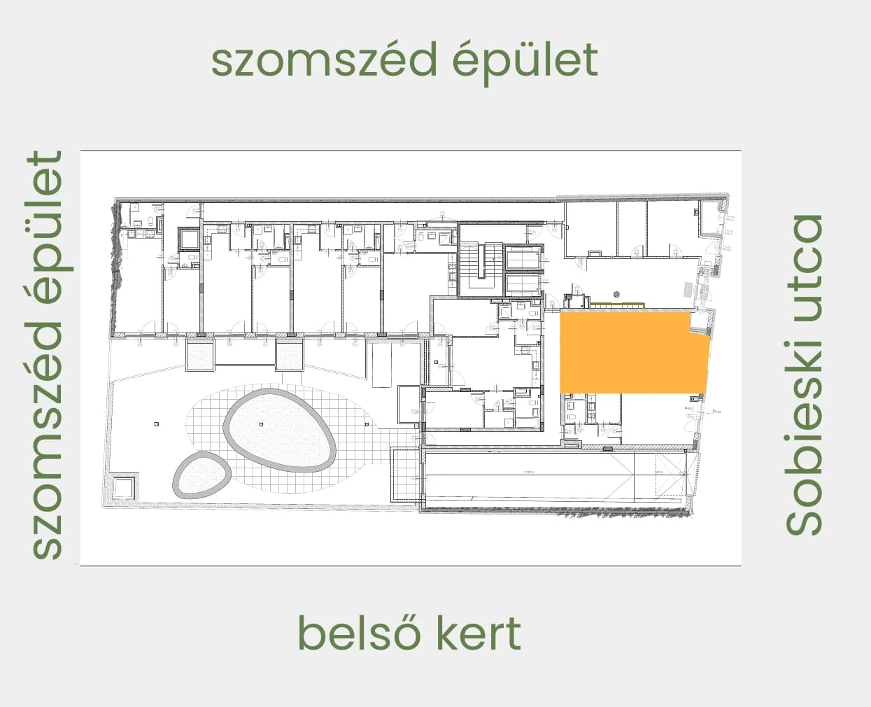 001 elhelyezkedése az emeleten