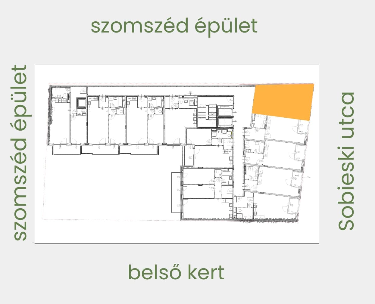 Position of apartment 101 on its floor