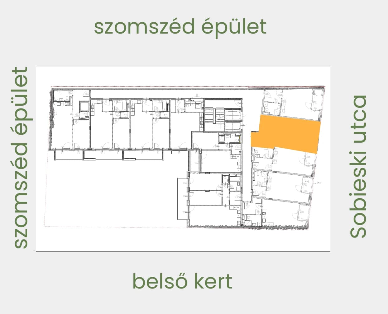 Position of apartment 102 on its floor