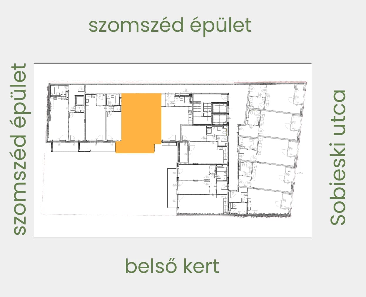 Position of apartment 109 on its floor