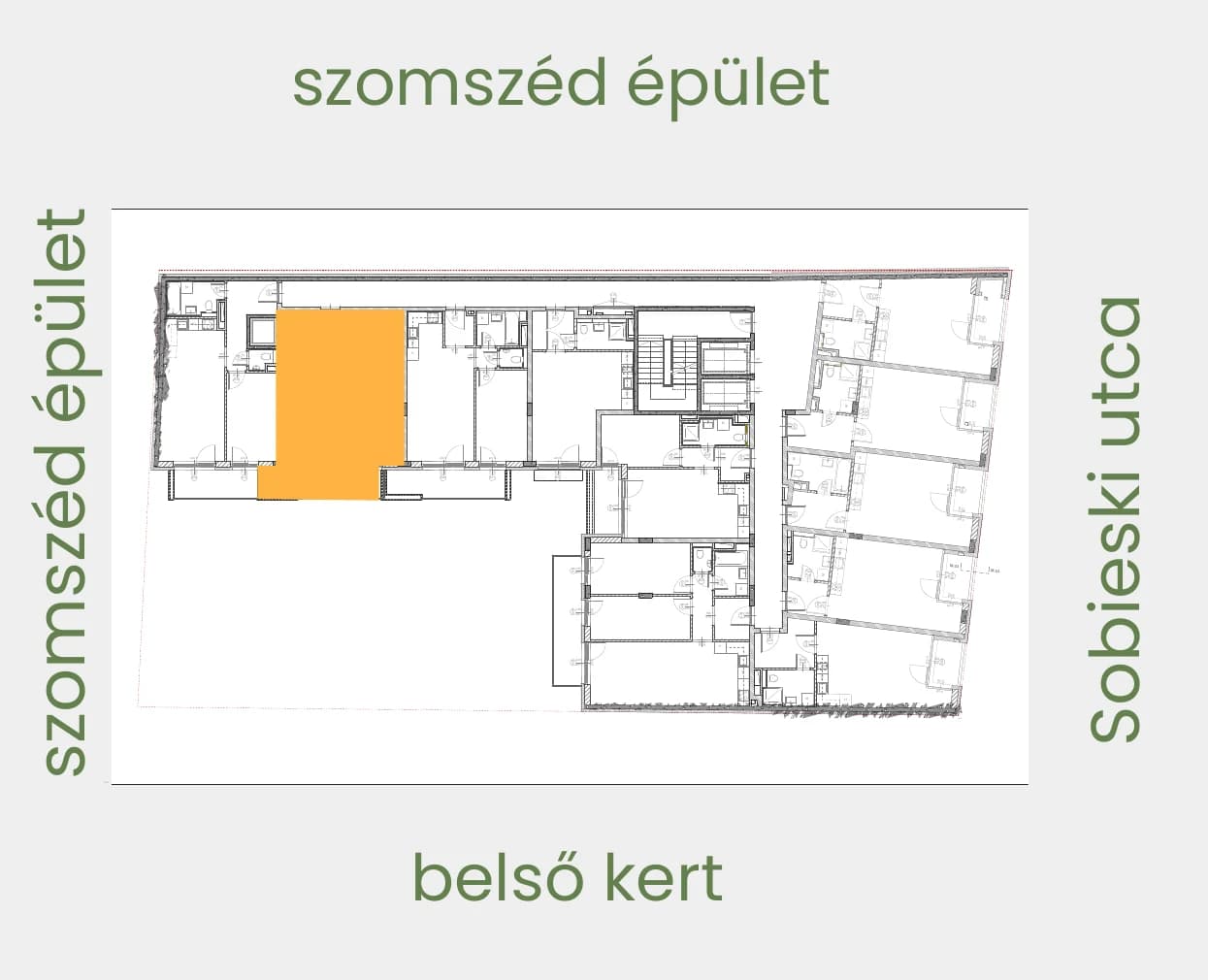 110 elhelyezkedése az emeleten