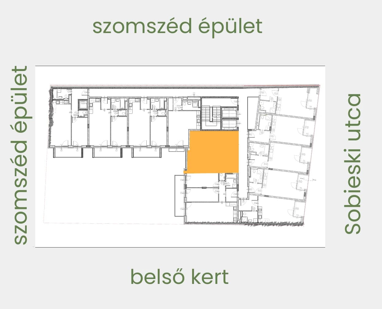 Position of apartment 207 on its floor