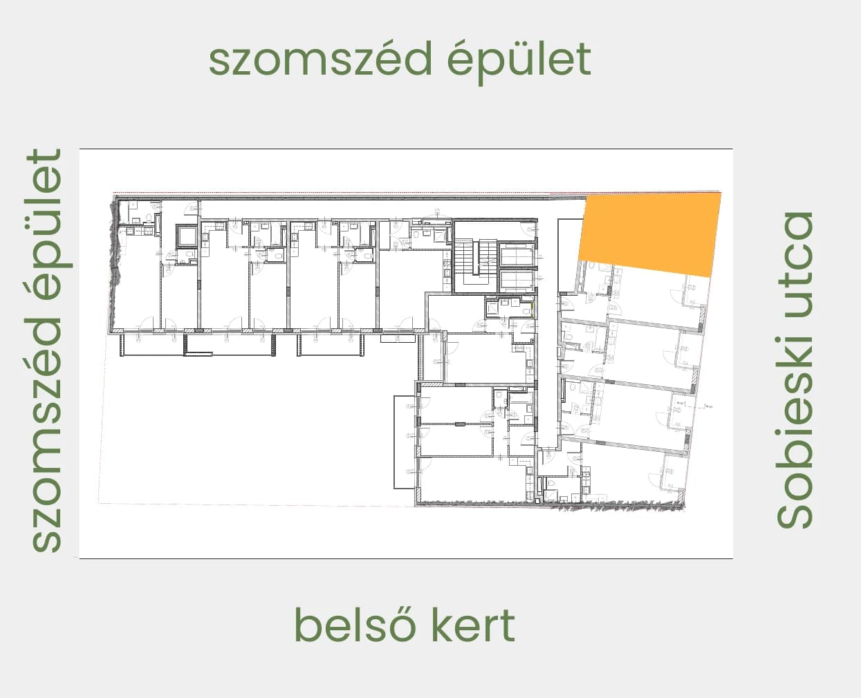 Position of apartment 301 on its floor
