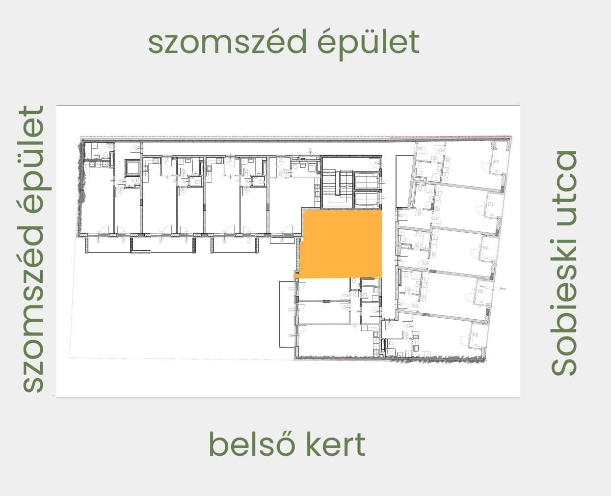307 elhelyezkedése az emeleten