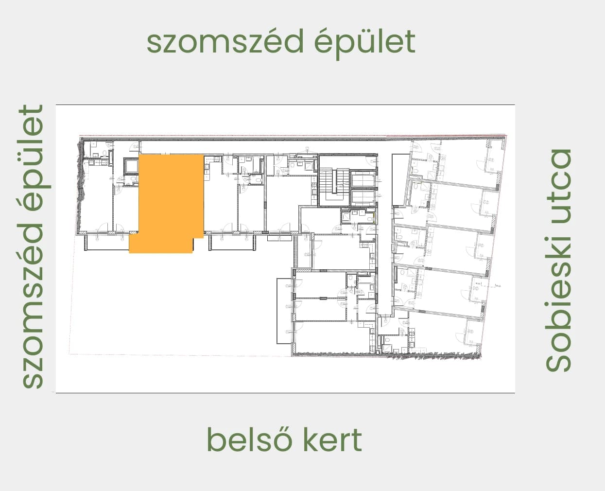 Position of apartment 310 on its floor