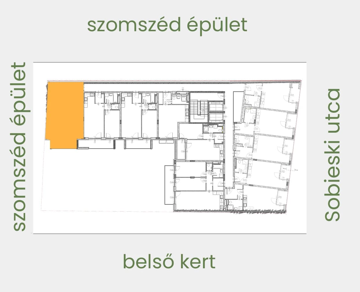 Position of apartment 311 on its floor