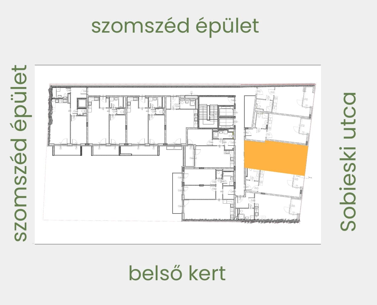 Position of apartment 403 on its floor
