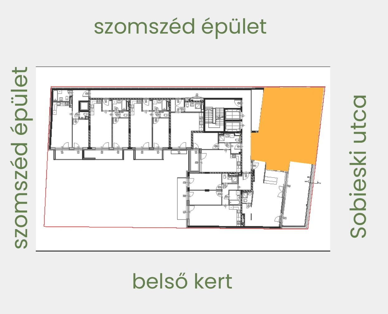 501 elhelyezkedése az emeleten