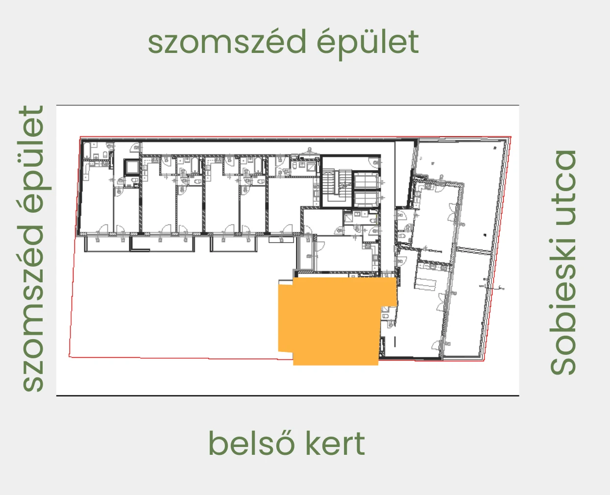Position of apartment 503 on its floor