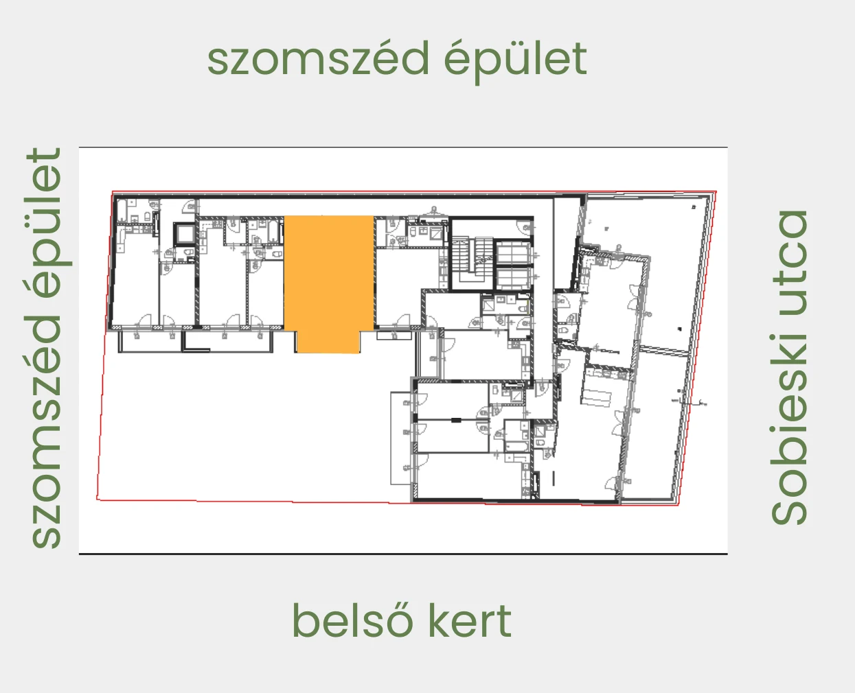 Position of apartment 506 on its floor