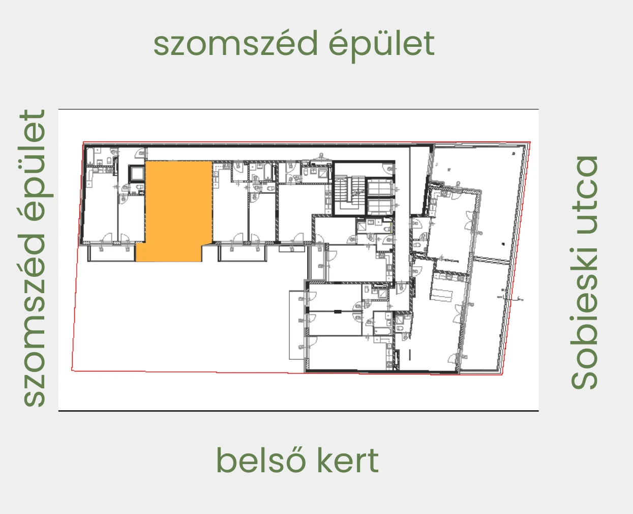 Position of apartment 507 on its floor