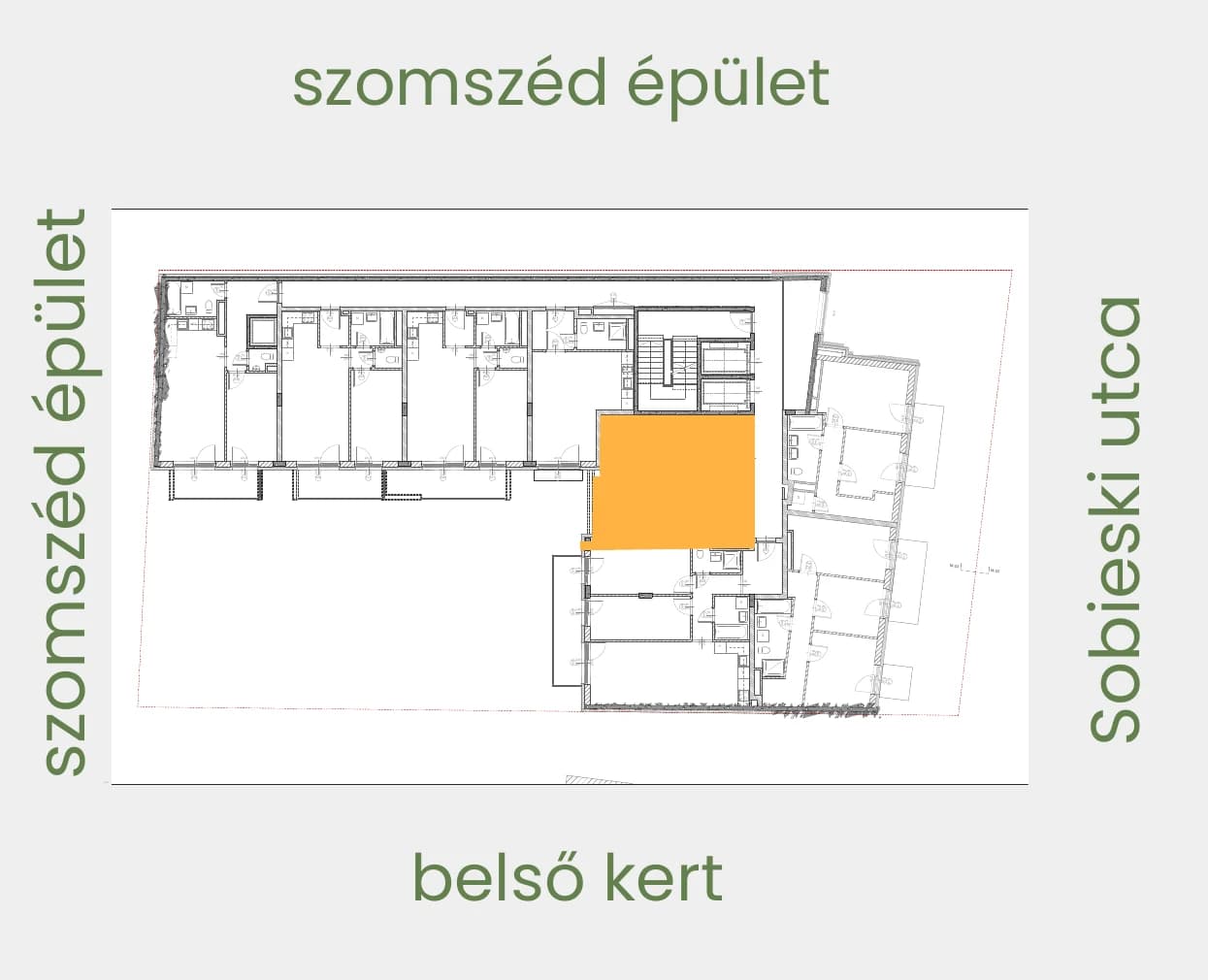 Position of apartment 602 on its floor