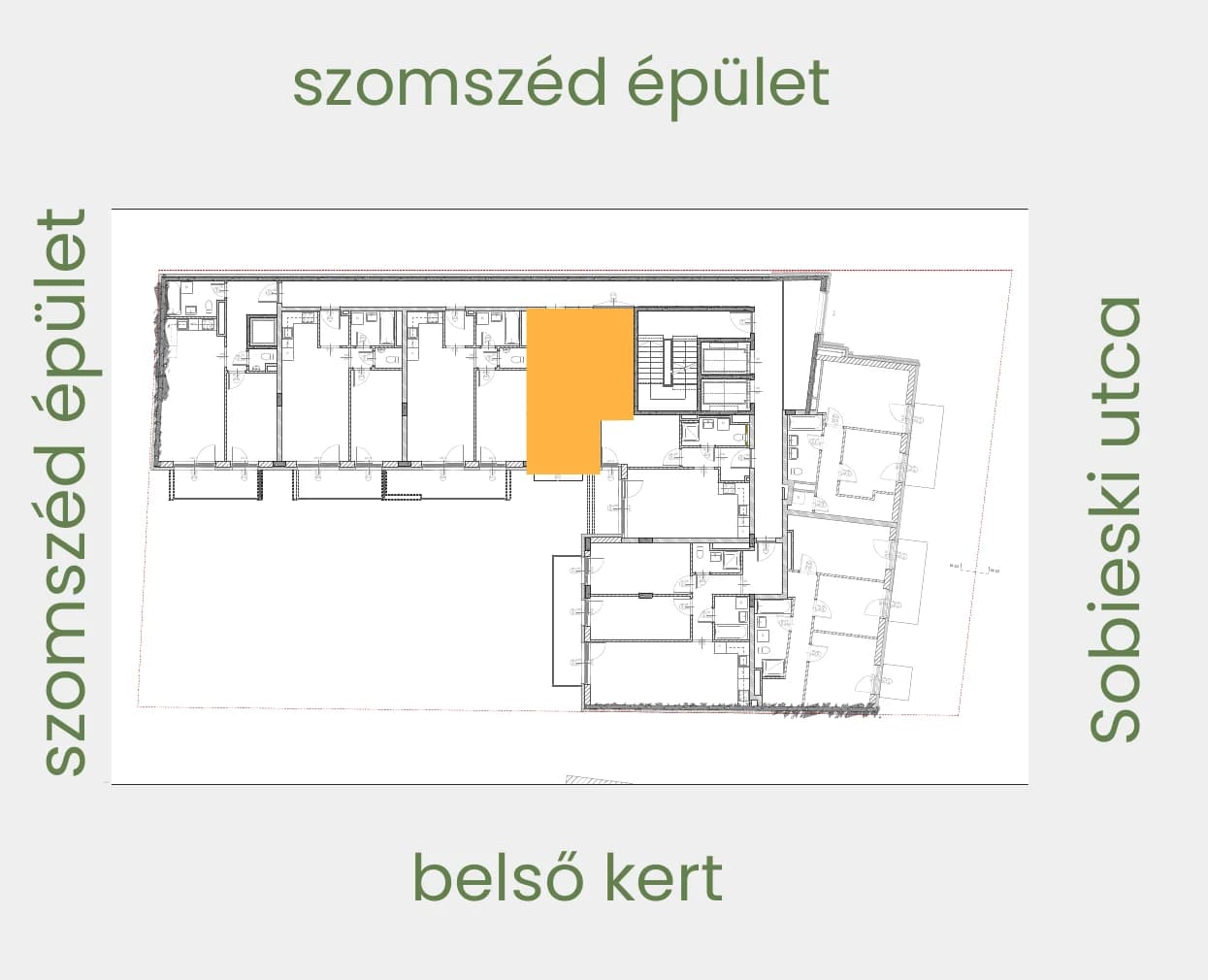 Position of apartment 603 on its floor