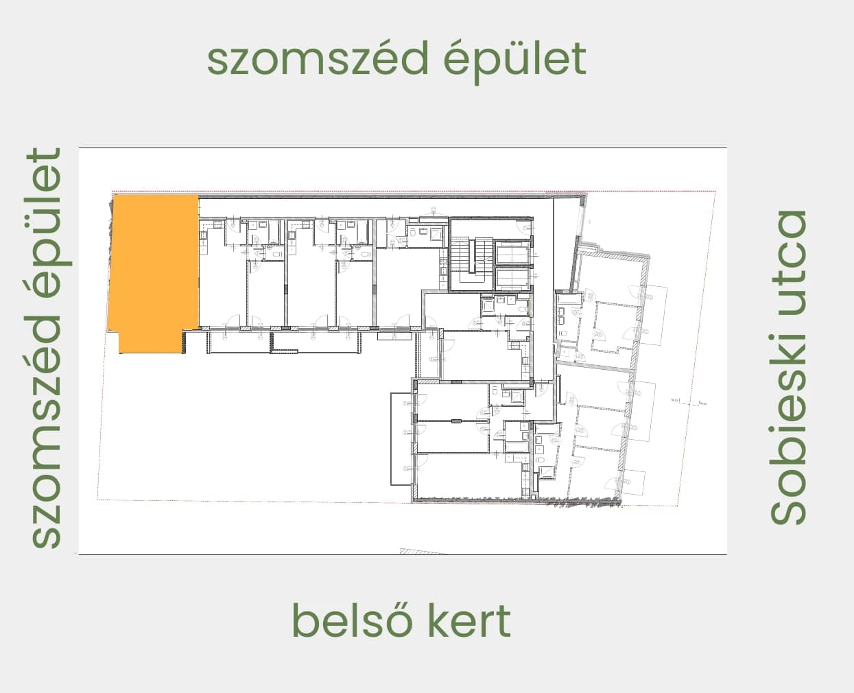 Position of apartment 606 on its floor