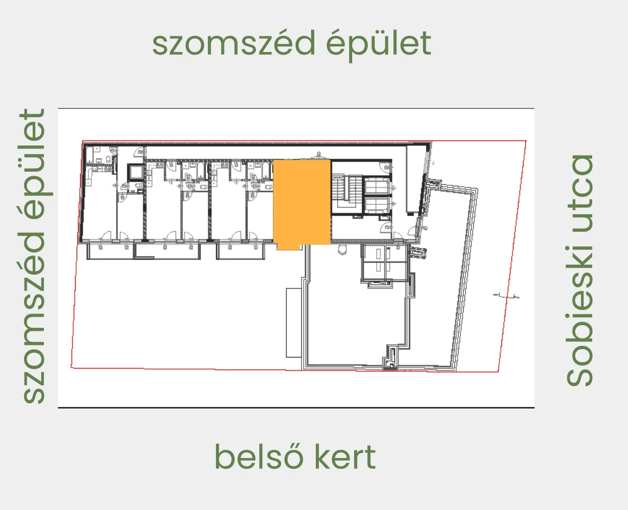 Position of apartment 701 on its floor