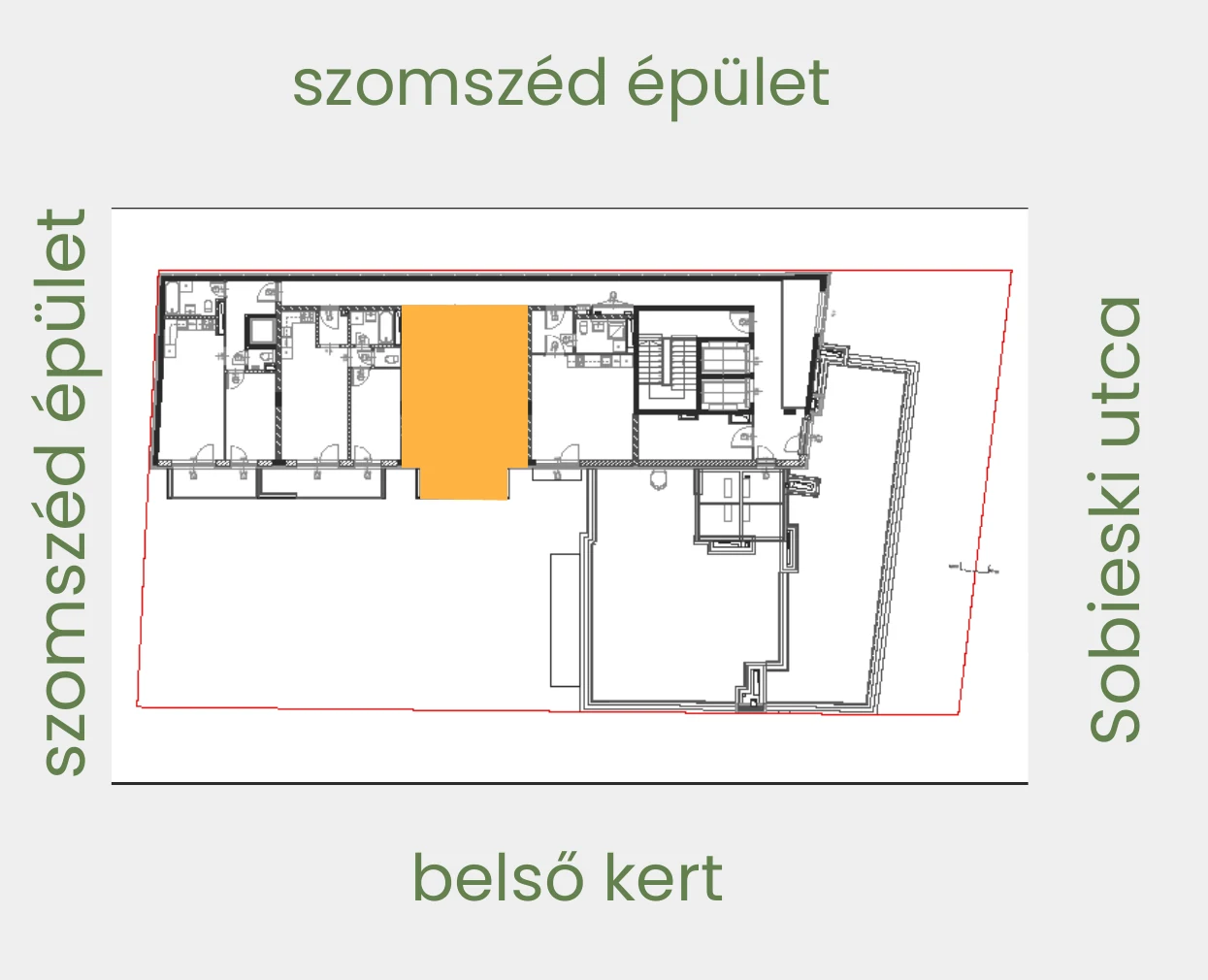 Position of apartment 702 on its floor