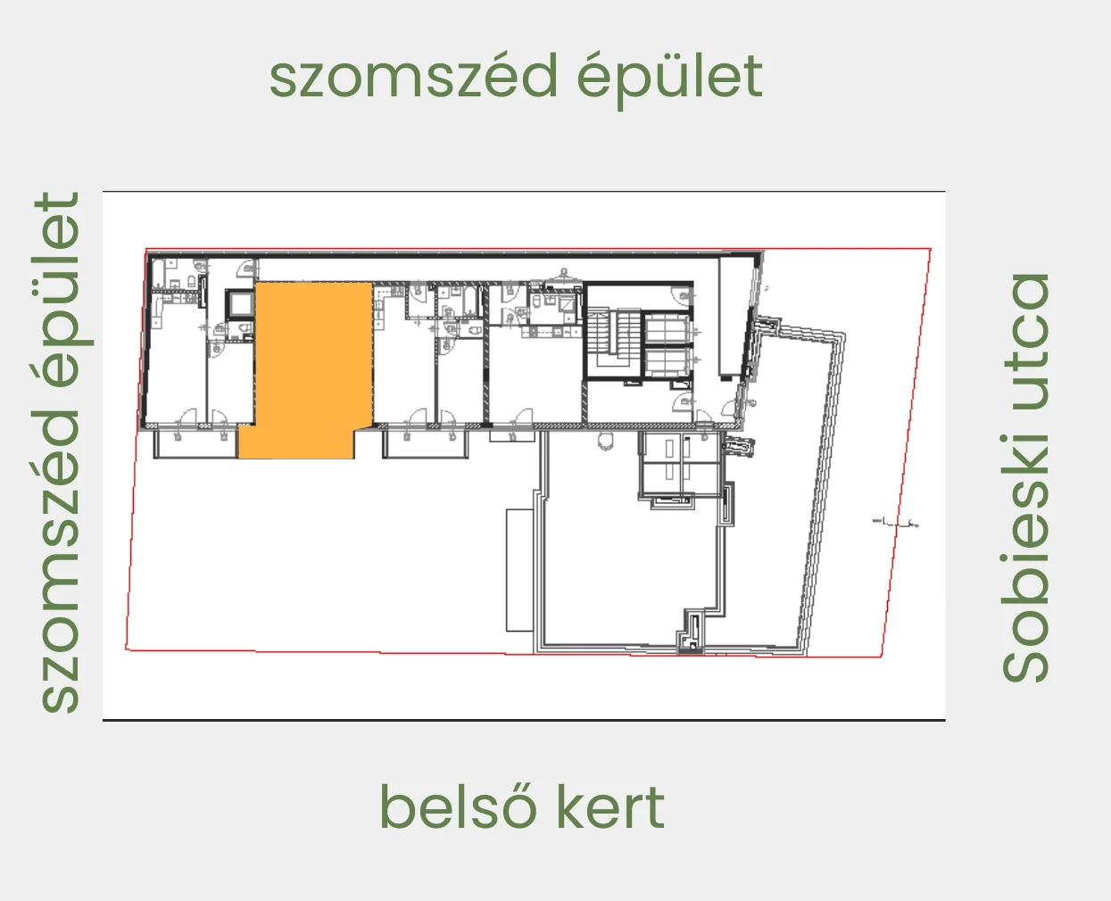 Position of apartment 703 on its floor